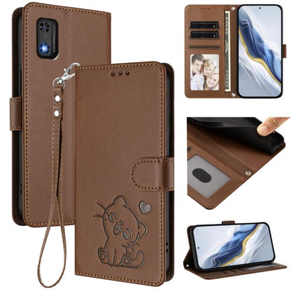 Embossed Heart Cat Leather Phone Case with Hand Strap, For Tecno Spark 30 5G / Pova 6 Neo 5G, For Tecno Spark 30 Pro 4G, For Tecno Spark 30 4G, For Tecno Spark Go 5G 2025 / Hot 60i 5G, For Tecno Spark 30C 4G, For Tecno Spark 20 Pro 5G                  ...