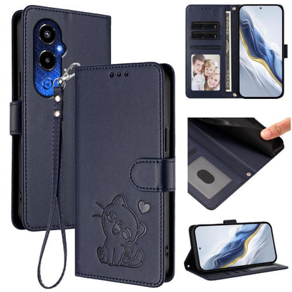Embossed Heart Cat Leather Phone Case with Hand Strap, For Tecno Camon 20 Pro 5G, For Tecno Camon 20 4G / 20 Pro 4G, For Tecno Spark 10 5G, For Tecno Spark 10C / 10 4G, For Tecno Spark 10 Pro 4G / K17 4G, For Tecno Camon 19 / 19 Pro 5G                 ...