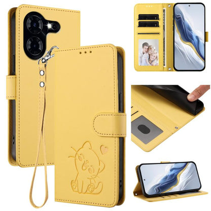 Embossed Heart Cat Leather Phone Case with Hand Strap, For Tecno Camon 30 Pro, For Tecno Camon 30 Premier 5G, For Tecno Camon 30 4G / 5G, For Tecno Pova 6 Pro 5G, For Tecno Spark 20 Pro+ 4G, For Tecno Pova 5 Pro, For Tecno Pova Neo 3, For Tecno Pova 5 ...