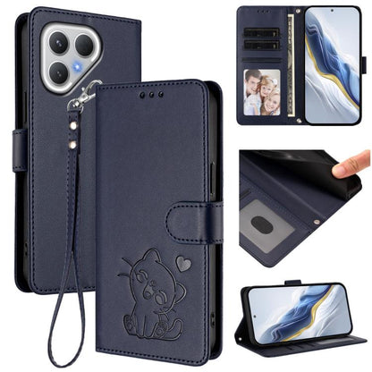Embossed Heart Cat Leather Phone Case with Hand Strap, For Tecno Camon 50 Pro 4G, For Tecno Camon 50 4G, For Tecno Spark Go 2024 4G / 20C 4G, For Tecno Spark 40C, For Tecno Pova 7 Pro 5G, For Tecno Pova 7 5G 2025, For Tecno Spark 40 Pro+ 4G            ...
