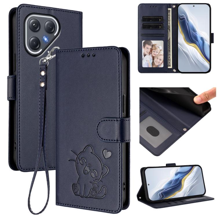 Embossed Heart Cat Leather Phone Case with Hand Strap, For Tecno Camon 50 Pro 4G, For Tecno Camon 50 4G, For Tecno Spark Go 2024 4G / 20C 4G, For Tecno Spark 40C, For Tecno Pova 7 Pro 5G, For Tecno Pova 7 5G 2025, For Tecno Spark 40 Pro+ 4G            ...