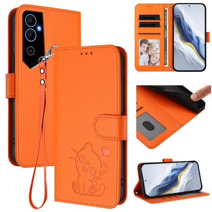 Embossed Heart Cat Leather Phone Case with Hand Strap, For Tecno Camon 20 Pro 5G, For Tecno Camon 20 4G / 20 Pro 4G, For Tecno Spark 10 5G, For Tecno Spark 10C / 10 4G, For Tecno Spark 10 Pro 4G / K17 4G, For Tecno Camon 19 / 19 Pro 5G                 ...