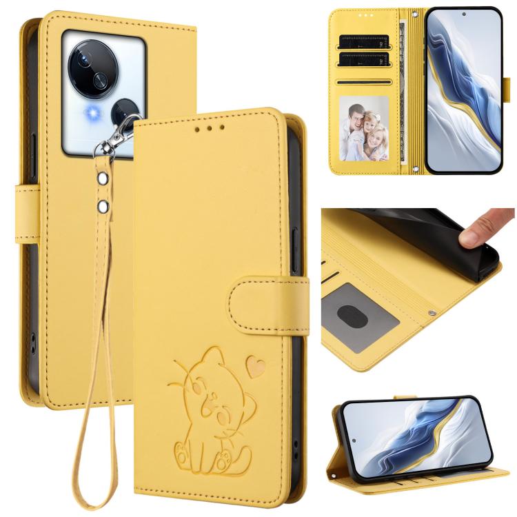 Embossed Heart Cat Leather Phone Case with Hand Strap, For Tecno Camon 20 Pro 5G, For Tecno Camon 20 4G / 20 Pro 4G, For Tecno Spark 10 5G, For Tecno Spark 10C / 10 4G, For Tecno Spark 10 Pro 4G / K17 4G, For Tecno Camon 19 / 19 Pro 5G                 ...