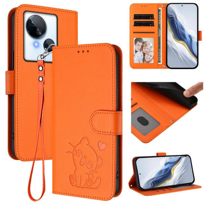Embossed Heart Cat Leather Phone Case with Hand Strap, For Tecno Camon 20 Pro 5G, For Tecno Camon 20 4G / 20 Pro 4G, For Tecno Spark 10 5G, For Tecno Spark 10C / 10 4G, For Tecno Spark 10 Pro 4G / K17 4G, For Tecno Camon 19 / 19 Pro 5G                 ...
