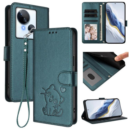 Embossed Heart Cat Leather Phone Case with Hand Strap, For Tecno Camon 20 Pro 5G, For Tecno Camon 20 4G / 20 Pro 4G, For Tecno Spark 10 5G, For Tecno Spark 10C / 10 4G, For Tecno Spark 10 Pro 4G / K17 4G, For Tecno Camon 19 / 19 Pro 5G                 ...