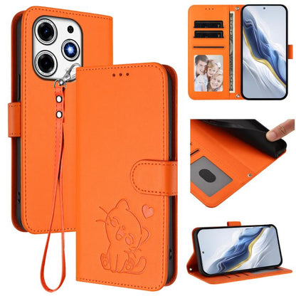 Embossed Heart Cat Leather Phone Case with Hand Strap, For Tecno Spark 30 5G / Pova 6 Neo 5G, For Tecno Spark 30 Pro 4G, For Tecno Spark 30 4G, For Tecno Spark Go 5G 2025 / Hot 60i 5G, For Tecno Spark 30C 4G, For Tecno Spark 20 Pro 5G                  ...
