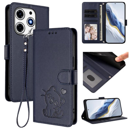 Embossed Heart Cat Leather Phone Case with Hand Strap, For Tecno Spark 30 5G / Pova 6 Neo 5G, For Tecno Spark 30 Pro 4G, For Tecno Spark 30 4G, For Tecno Spark Go 5G 2025 / Hot 60i 5G, For Tecno Spark 30C 4G, For Tecno Spark 20 Pro 5G                  ...