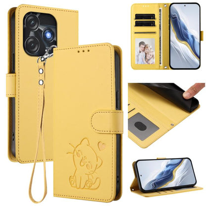 Embossed Heart Cat Leather Phone Case with Hand Strap, For Tecno Camon 20 Pro 5G, For Tecno Camon 20 4G / 20 Pro 4G, For Tecno Spark 10 5G, For Tecno Spark 10C / 10 4G, For Tecno Spark 10 Pro 4G / K17 4G, For Tecno Camon 19 / 19 Pro 5G                 ...