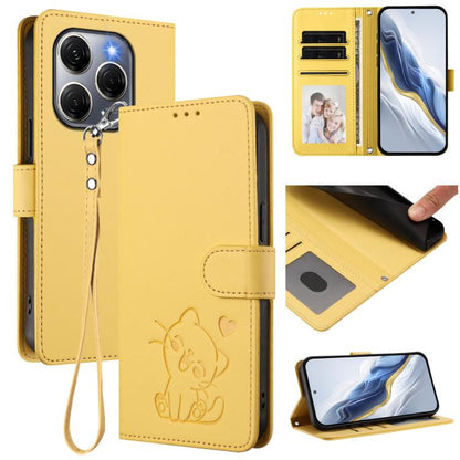 Embossed Heart Cat Leather Phone Case with Hand Strap, For Tecno Spark 30 5G / Pova 6 Neo 5G, For Tecno Spark 30 Pro 4G, For Tecno Spark 30 4G, For Tecno Spark Go 5G 2025 / Hot 60i 5G, For Tecno Spark 30C 4G, For Tecno Spark 20 Pro 5G                  ...