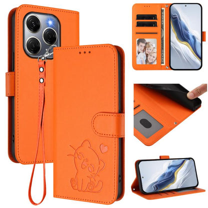 Embossed Heart Cat Leather Phone Case with Hand Strap, For Tecno Spark 30 5G / Pova 6 Neo 5G, For Tecno Spark 30 Pro 4G, For Tecno Spark 30 4G, For Tecno Spark Go 5G 2025 / Hot 60i 5G, For Tecno Spark 30C 4G, For Tecno Spark 20 Pro 5G                  ...