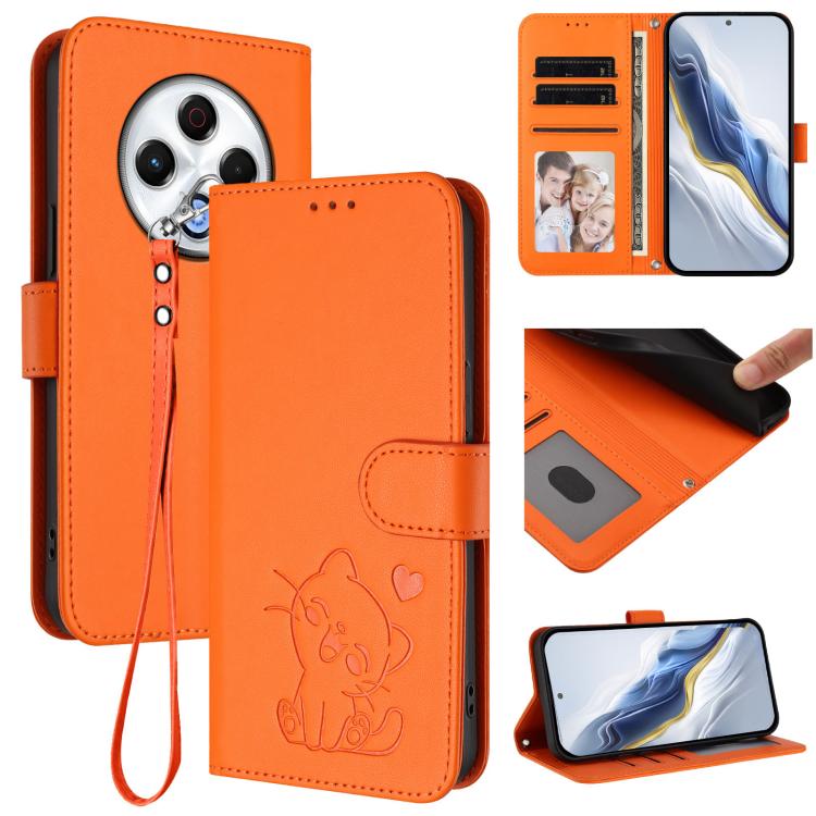 Embossed Heart Cat Leather Phone Case with Hand Strap, For Tecno Spark 30 5G / Pova 6 Neo 5G, For Tecno Spark 30 Pro 4G, For Tecno Spark 30 4G, For Tecno Spark Go 5G 2025 / Hot 60i 5G, For Tecno Spark 30C 4G, For Tecno Spark 20 Pro 5G                  ...