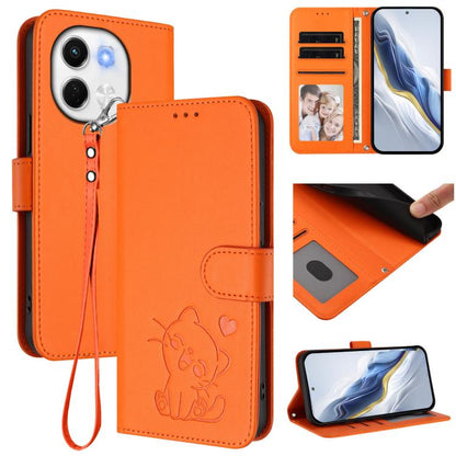 Embossed Heart Cat Leather Phone Case with Hand Strap, For Tecno Spark 30 5G / Pova 6 Neo 5G, For Tecno Spark 30 Pro 4G, For Tecno Spark 30 4G, For Tecno Spark Go 5G 2025 / Hot 60i 5G, For Tecno Spark 30C 4G, For Tecno Spark 20 Pro 5G                  ...