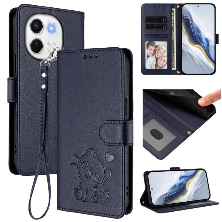 Embossed Heart Cat Leather Phone Case with Hand Strap, For Tecno Spark 30 5G / Pova 6 Neo 5G, For Tecno Spark 30 Pro 4G, For Tecno Spark 30 4G, For Tecno Spark Go 5G 2025 / Hot 60i 5G, For Tecno Spark 30C 4G, For Tecno Spark 20 Pro 5G                  ...
