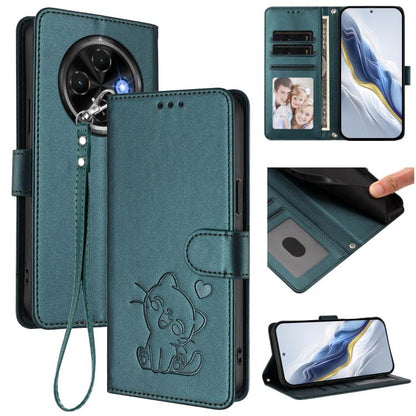 Embossed Heart Cat Leather Phone Case with Hand Strap, For Tecno Spark 30 5G / Pova 6 Neo 5G, For Tecno Spark 30 Pro 4G, For Tecno Spark 30 4G, For Tecno Spark Go 5G 2025 / Hot 60i 5G, For Tecno Spark 30C 4G, For Tecno Spark 20 Pro 5G                  ...