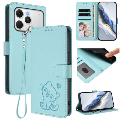 Embossed Heart Cat Leather Phone Case with Hand Strap, For Tecno Camon 50 Pro 4G, For Tecno Camon 50 4G, For Tecno Spark Go 2024 4G / 20C 4G, For Tecno Spark 40C, For Tecno Pova 7 Pro 5G, For Tecno Pova 7 5G 2025, For Tecno Spark 40 Pro+ 4G            ...