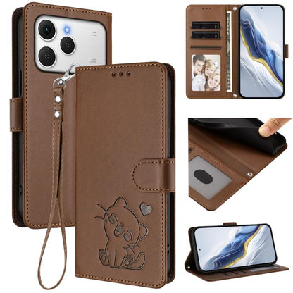 Embossed Heart Cat Leather Phone Case with Hand Strap, For Tecno Camon 50 Pro 4G, For Tecno Camon 50 4G, For Tecno Spark Go 2024 4G / 20C 4G, For Tecno Spark 40C, For Tecno Pova 7 Pro 5G, For Tecno Pova 7 5G 2025, For Tecno Spark 40 Pro+ 4G            ...