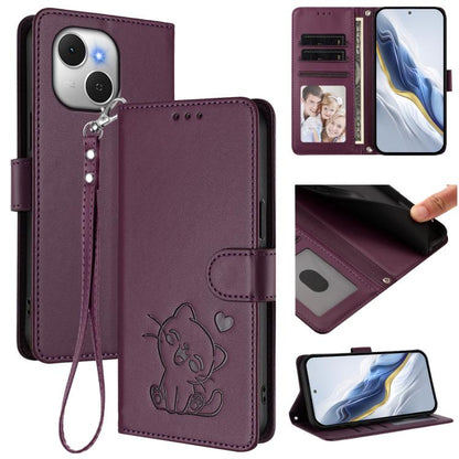 Embossed Heart Cat Leather Phone Case with Hand Strap, For Tecno Camon 50 Pro 4G, For Tecno Camon 50 4G, For Tecno Spark Go 2024 4G / 20C 4G, For Tecno Spark 40C, For Tecno Pova 7 Pro 5G, For Tecno Pova 7 5G 2025, For Tecno Spark 40 Pro+ 4G            ...