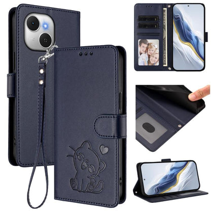 Embossed Heart Cat Leather Phone Case with Hand Strap, For Tecno Camon 50 Pro 4G, For Tecno Camon 50 4G, For Tecno Spark Go 2024 4G / 20C 4G, For Tecno Spark 40C, For Tecno Pova 7 Pro 5G, For Tecno Pova 7 5G 2025, For Tecno Spark 40 Pro+ 4G            ...
