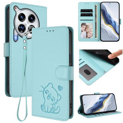 Embossed Heart Cat Leather Phone Case with Hand Strap, For Tecno Camon 30 Pro, For Tecno Camon 30 Premier 5G, For Tecno Camon 30 4G / 5G, For Tecno Pova 6 Pro 5G, For Tecno Spark 20 Pro+ 4G, For Tecno Pova 5 Pro, For Tecno Pova Neo 3, For Tecno Pova 5 ...