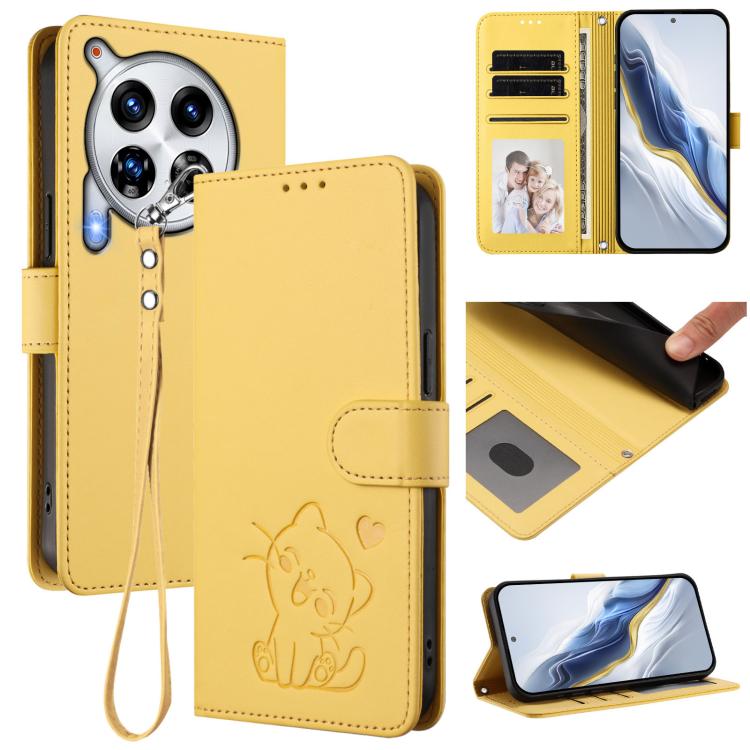 Embossed Heart Cat Leather Phone Case with Hand Strap, For Tecno Camon 30 Pro, For Tecno Camon 30 Premier 5G, For Tecno Camon 30 4G / 5G, For Tecno Pova 6 Pro 5G, For Tecno Spark 20 Pro+ 4G, For Tecno Pova 5 Pro, For Tecno Pova Neo 3, For Tecno Pova 5 ...