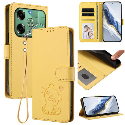 Embossed Heart Cat Leather Phone Case with Hand Strap, For Tecno Spark 30 5G / Pova 6 Neo 5G, For Tecno Spark 30 Pro 4G, For Tecno Spark 30 4G, For Tecno Spark Go 5G 2025 / Hot 60i 5G, For Tecno Spark 30C 4G, For Tecno Spark 20 Pro 5G                  ...