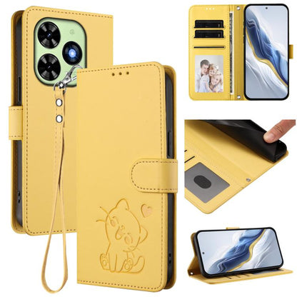 Embossed Heart Cat Leather Phone Case with Hand Strap, For Tecno Camon 50 Pro 4G, For Tecno Camon 50 4G, For Tecno Spark Go 2024 4G / 20C 4G, For Tecno Spark 40C, For Tecno Pova 7 Pro 5G, For Tecno Pova 7 5G 2025, For Tecno Spark 40 Pro+ 4G            ...