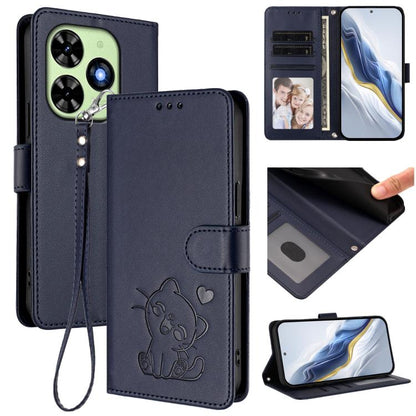 Embossed Heart Cat Leather Phone Case with Hand Strap, For Tecno Camon 50 Pro 4G, For Tecno Camon 50 4G, For Tecno Spark Go 2024 4G / 20C 4G, For Tecno Spark 40C, For Tecno Pova 7 Pro 5G, For Tecno Pova 7 5G 2025, For Tecno Spark 40 Pro+ 4G            ...