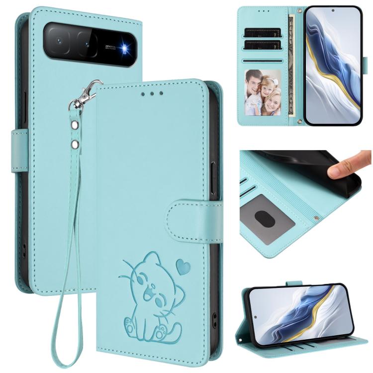 Embossed Heart Cat Leather Phone Case with Hand Strap, For Tecno Spark 30 5G / Pova 6 Neo 5G, For Tecno Spark 30 Pro 4G, For Tecno Spark 30 4G, For Tecno Spark Go 5G 2025 / Hot 60i 5G, For Tecno Spark 30C 4G, For Tecno Spark 20 Pro 5G                  ...