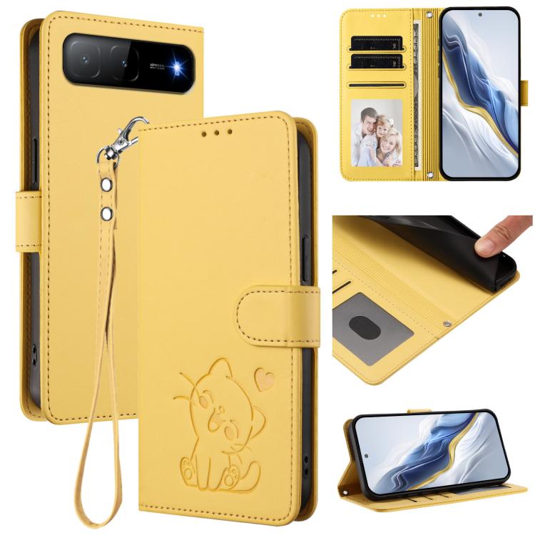 Embossed Heart Cat Leather Phone Case with Hand Strap, For Tecno Spark 30 5G / Pova 6 Neo 5G, For Tecno Spark 30 Pro 4G, For Tecno Spark 30 4G, For Tecno Spark Go 5G 2025 / Hot 60i 5G, For Tecno Spark 30C 4G, For Tecno Spark 20 Pro 5G                  ...