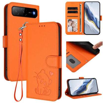 Embossed Heart Cat Leather Phone Case with Hand Strap, For Tecno Spark 30 5G / Pova 6 Neo 5G, For Tecno Spark 30 Pro 4G, For Tecno Spark 30 4G, For Tecno Spark Go 5G 2025 / Hot 60i 5G, For Tecno Spark 30C 4G, For Tecno Spark 20 Pro 5G                  ...
