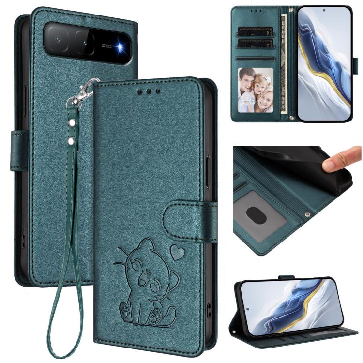 Embossed Heart Cat Leather Phone Case with Hand Strap, For Tecno Spark 30 5G / Pova 6 Neo 5G, For Tecno Spark 30 Pro 4G, For Tecno Spark 30 4G, For Tecno Spark Go 5G 2025 / Hot 60i 5G, For Tecno Spark 30C 4G, For Tecno Spark 20 Pro 5G                  ...