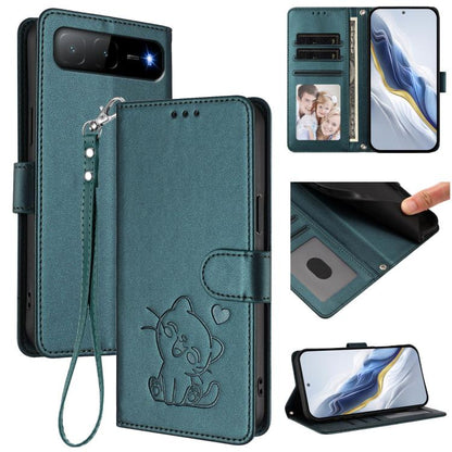 Embossed Heart Cat Leather Phone Case with Hand Strap, For Tecno Spark 30 5G / Pova 6 Neo 5G, For Tecno Spark 30 Pro 4G, For Tecno Spark 30 4G, For Tecno Spark Go 5G 2025 / Hot 60i 5G, For Tecno Spark 30C 4G, For Tecno Spark 20 Pro 5G                  ...
