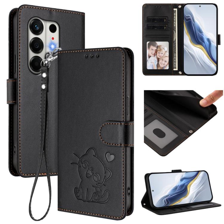 Embossed Heart Cat Leather Phone Case with Hand Strap, For Tecno Camon 50 Pro 4G, For Tecno Camon 50 4G, For Tecno Spark Go 2024 4G / 20C 4G, For Tecno Spark 40C, For Tecno Pova 7 Pro 5G, For Tecno Pova 7 5G 2025, For Tecno Spark 40 Pro+ 4G            ...