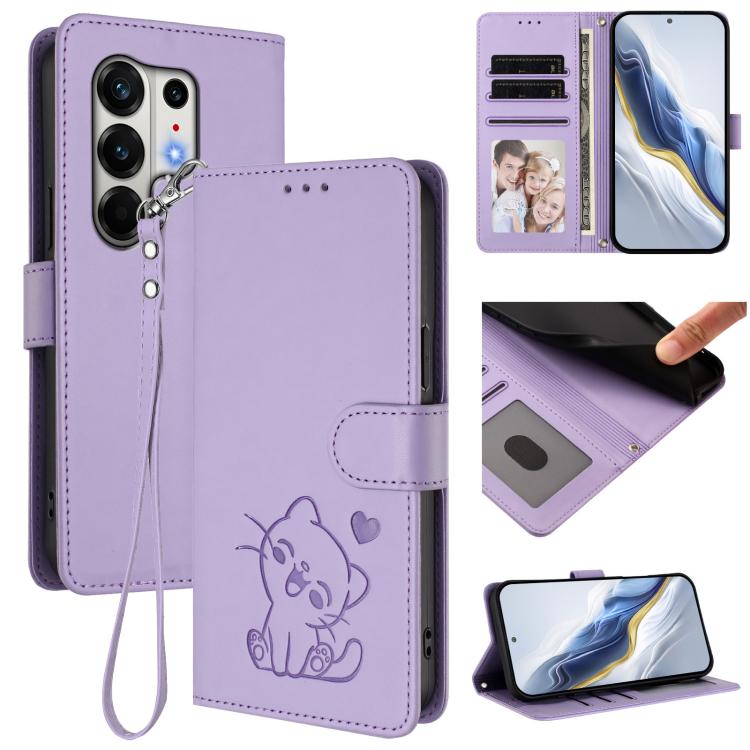 Embossed Heart Cat Leather Phone Case with Hand Strap, For Tecno Camon 50 Pro 4G, For Tecno Camon 50 4G, For Tecno Spark Go 2024 4G / 20C 4G, For Tecno Spark 40C, For Tecno Pova 7 Pro 5G, For Tecno Pova 7 5G 2025, For Tecno Spark 40 Pro+ 4G            ...