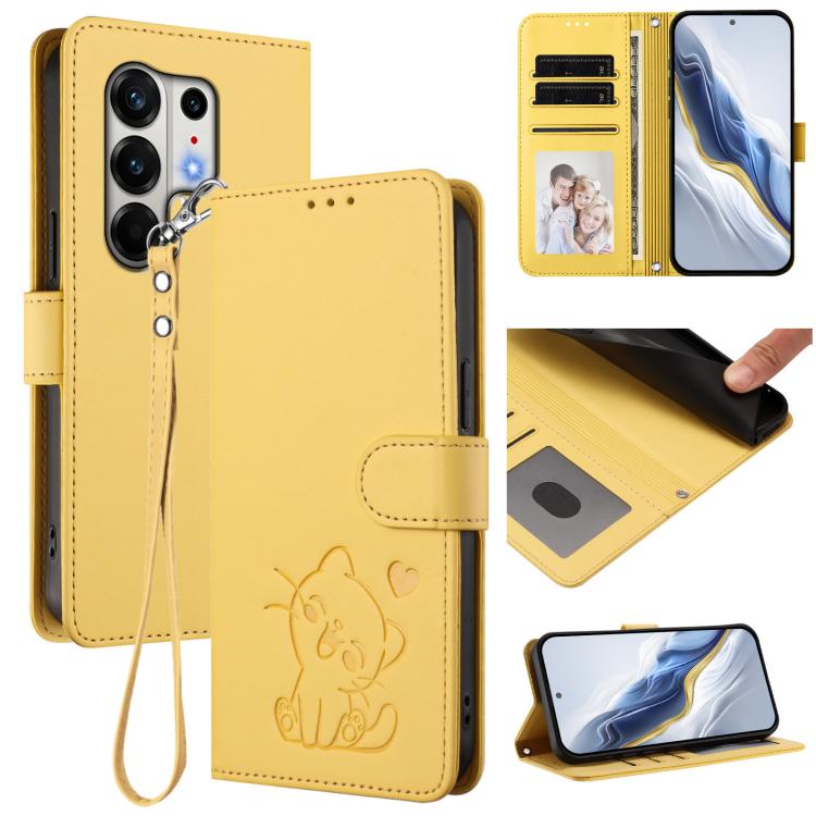 Embossed Heart Cat Leather Phone Case with Hand Strap, For Tecno Camon 50 Pro 4G, For Tecno Camon 50 4G, For Tecno Spark Go 2024 4G / 20C 4G, For Tecno Spark 40C, For Tecno Pova 7 Pro 5G, For Tecno Pova 7 5G 2025, For Tecno Spark 40 Pro+ 4G            ...