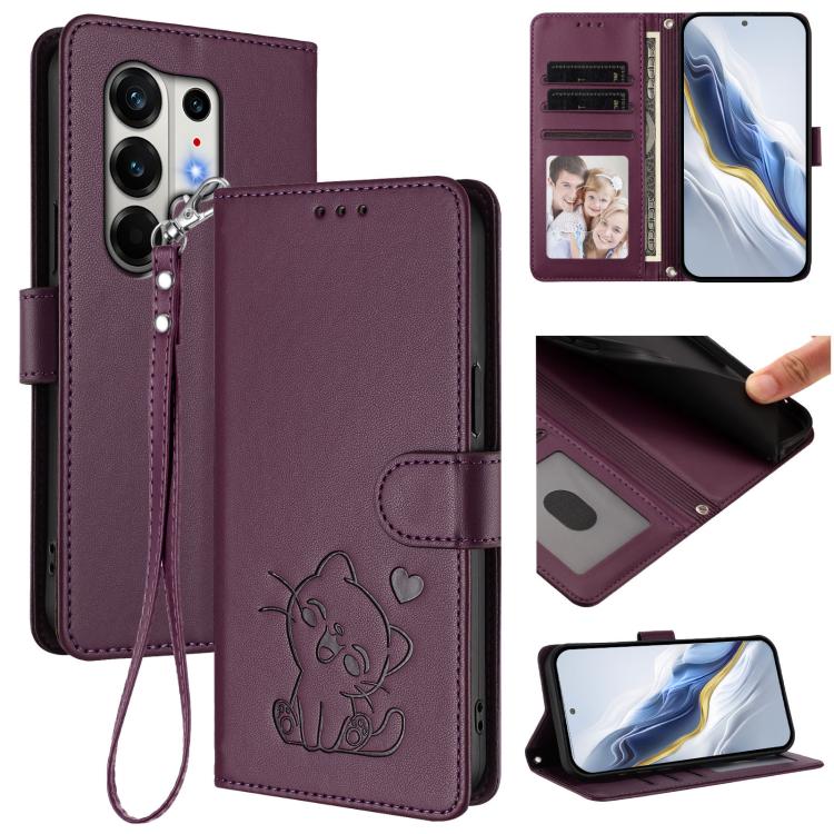 Embossed Heart Cat Leather Phone Case with Hand Strap, For Tecno Camon 50 Pro 4G, For Tecno Camon 50 4G, For Tecno Spark Go 2024 4G / 20C 4G, For Tecno Spark 40C, For Tecno Pova 7 Pro 5G, For Tecno Pova 7 5G 2025, For Tecno Spark 40 Pro+ 4G            ...