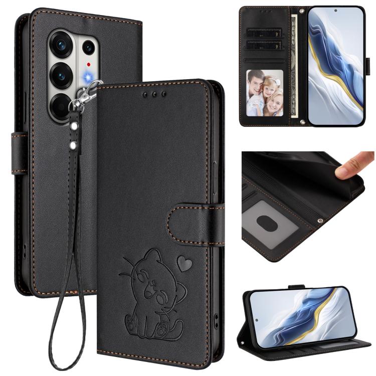 Embossed Heart Cat Leather Phone Case with Hand Strap, For Tecno Camon 50 Pro 4G, For Tecno Camon 50 4G, For Tecno Spark Go 2024 4G / 20C 4G, For Tecno Spark 40C, For Tecno Pova 7 Pro 5G, For Tecno Pova 7 5G 2025, For Tecno Spark 40 Pro+ 4G            ...