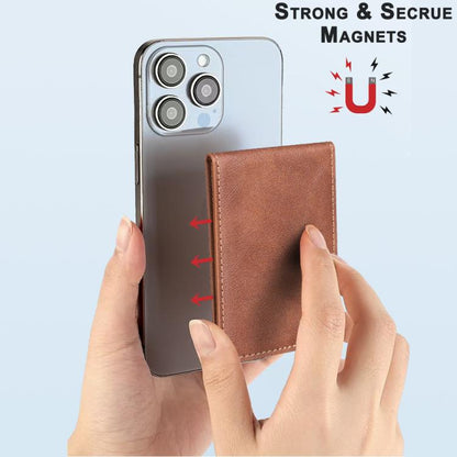 BFK26 Solid Color Magnetic Card Bag Mobile Phone Back Sticker