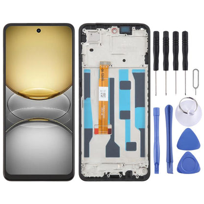 OEM LCD Screen Digitizer Full Assembly with Frame, For Realme 14x India, For Realme 14x RMX5020, For Realme C75 4G RMX3941, For Realme C65s, For Realme C65 5G, For Realme C61 4G RMX3939 RMX3930, For Realme Narzo N63 4G, For Realme C63 4G               ...