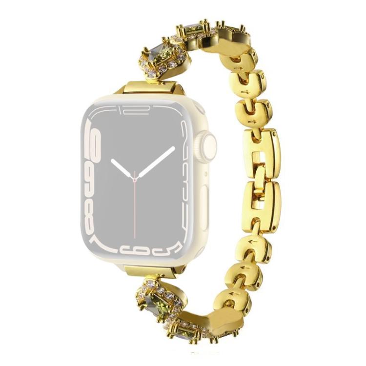 xDfind Four-leaf Clover Diamond Metal Watch Band, For Apple Watch 42 / 44 / 45 / 46 / 49mm, For Apple Watch 38 / 40 / 41 / S10 42mm