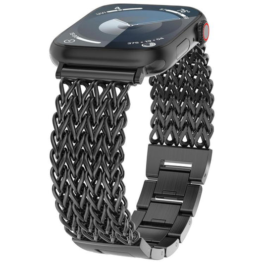 xDfind Fischgrät-Armband aus geflochtenem Edelstahl, für Apple Watch 42 / 44 / 45 / 46 / 49mm, für Apple Watch 38 / 40 / 41 / S10 42mm