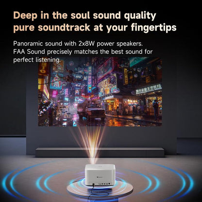 WOWOTO WWT-BL06E Android 9.0 4.45 inch LCD Display 1920x1080P 1000ANSI Smart Projector