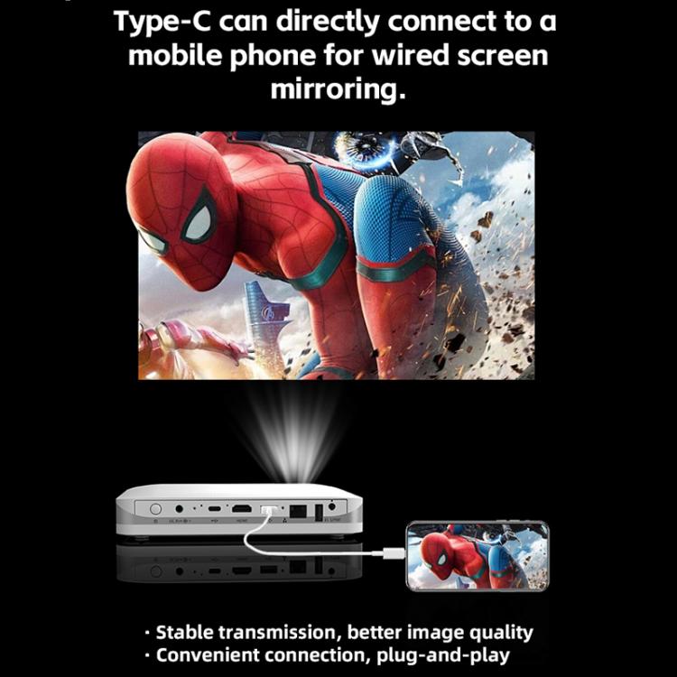 WOWOTO WWT-T10 Android 9.0 DLP 1920x1080P HD 350-400ANSI Smart Projector, WWT-T10