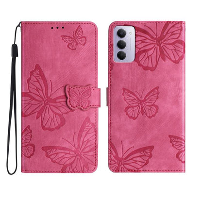 Skin-feel Embossed Butterfly Leather Phone Case, For Redmi K90 Pro Max / Poco F8 Ultra, For Redmi K90 / Poco F8 Pro, For Redmi 15C 5G / 4G EU 173mm, For Redmi 15 5G / 4G EU 171mm, For Redmi 15C 5G / 4G Global 171mm