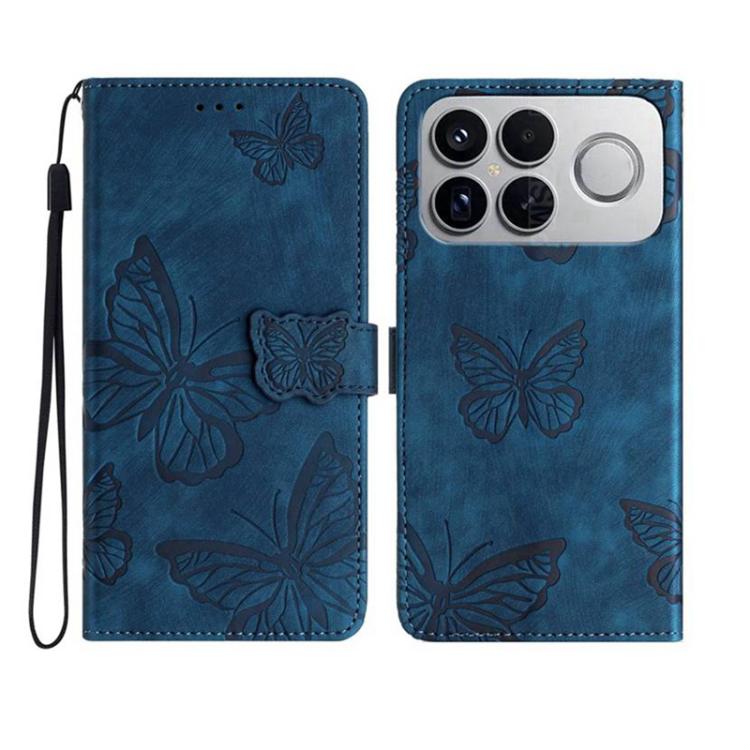 Skin-feel Embossed Butterfly Leather Phone Case, For Redmi K90 Pro Max / Poco F8 Ultra, For Redmi K90 / Poco F8 Pro, For Redmi 15C 5G / 4G EU 173mm, For Redmi 15 5G / 4G EU 171mm, For Redmi 15C 5G / 4G Global 171mm