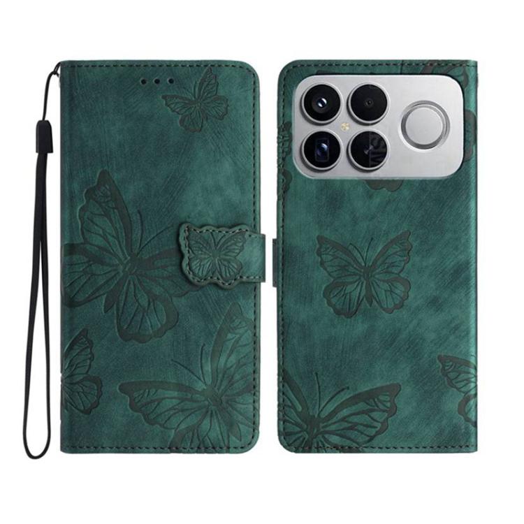 Skin-feel Embossed Butterfly Leather Phone Case, For Redmi K90 Pro Max / Poco F8 Ultra, For Redmi K90 / Poco F8 Pro, For Redmi 15C 5G / 4G EU 173mm, For Redmi 15 5G / 4G EU 171mm, For Redmi 15C 5G / 4G Global 171mm
