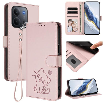 Étui de téléphone en cuir avec cœur gaufré et dragonne, Pour Redmi A5 4G 171.7mm / Xiaomi Poco C71, Pour Redmi K90 Max 5G, Pour Redmi A7 Pro 4G / 5G 171mm / Poco C85x 5G, Pour Redmi 15a 5G, Pour Redmi Turbo 5 Max 5G / Poco X8 Pro Max 5G