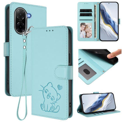 Étui de téléphone en cuir avec cœur gaufré et dragonne, Pour Redmi A5 4G 171.7mm / Xiaomi Poco C71, Pour Redmi K90 Max 5G, Pour Redmi A7 Pro 4G / 5G 171mm / Poco C85x 5G, Pour Redmi 15a 5G, Pour Redmi Turbo 5 Max 5G / Poco X8 Pro Max 5G