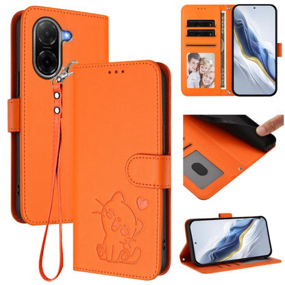Étui de téléphone en cuir avec cœur gaufré et dragonne, Pour Redmi A5 4G 171.7mm / Xiaomi Poco C71, Pour Redmi K90 Max 5G, Pour Redmi A7 Pro 4G / 5G 171mm / Poco C85x 5G, Pour Redmi 15a 5G, Pour Redmi Turbo 5 Max 5G / Poco X8 Pro Max 5G