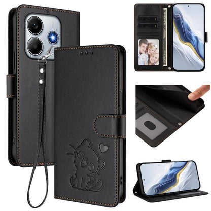Embossed Heart Cat Leather Phone Case with Hand Strap, For Redmi Note 14 5G India / Xiaomi M7 Pro 5G, For Redmi Note 14 Pro 4G Global, For Redmi Note 14 4G 163.25mm, For Redmi A4 5G / A3 Pro / 14C 4G / 14R, For Redmi K70 Ultra 5G                       ...